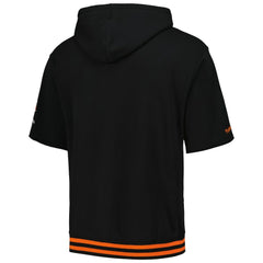 Cincinnati Bengals Pre-Game Short Sleeve Pullover Hoodie - Black - Mitchell & Ness
