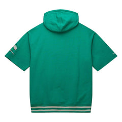 Philadelphia Eagles Pre-Game Short Sleeve Pullover Hoodie - Kelly Green - Mitchell & Ness