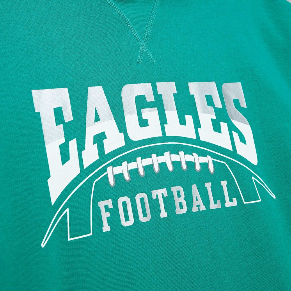 Philadelphia Eagles Pre-Game Short Sleeve Pullover Hoodie - Kelly Green - Mitchell & Ness