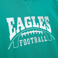 Philadelphia Eagles Pre-Game Short Sleeve Pullover Hoodie - Kelly Green - Mitchell & Ness