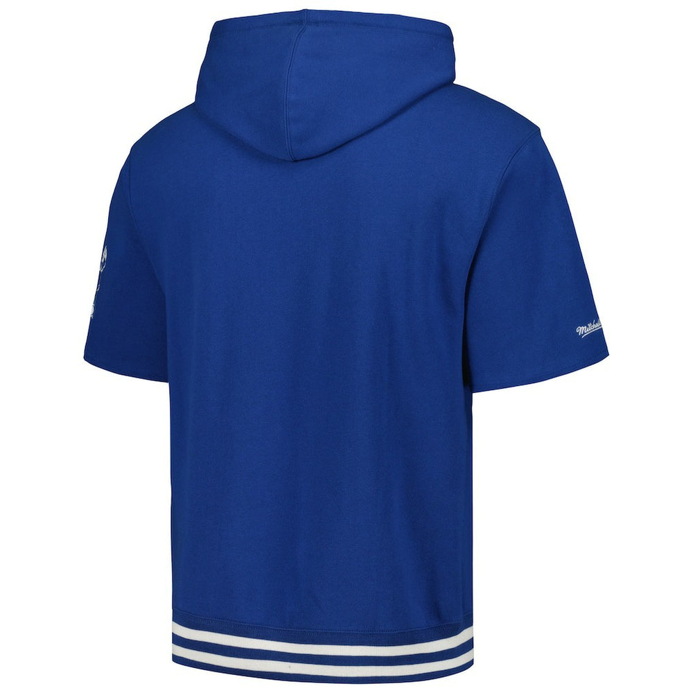 Indianapolis Colts Pre-Game Short Sleeve Pullover Hoodie - Royal - Mitchell & Ness