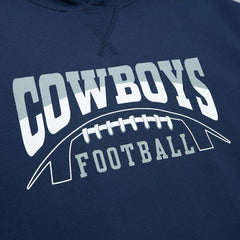 Dallas Cowboys Pre-Game Short Sleeve Pullover Hoodie - Navy - Mitchell & Ness