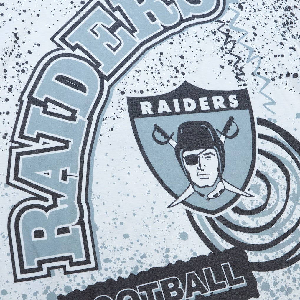 Las Vegas Raiders Team Burst Sublimated T-Shirt - White - Mitchell & Ness