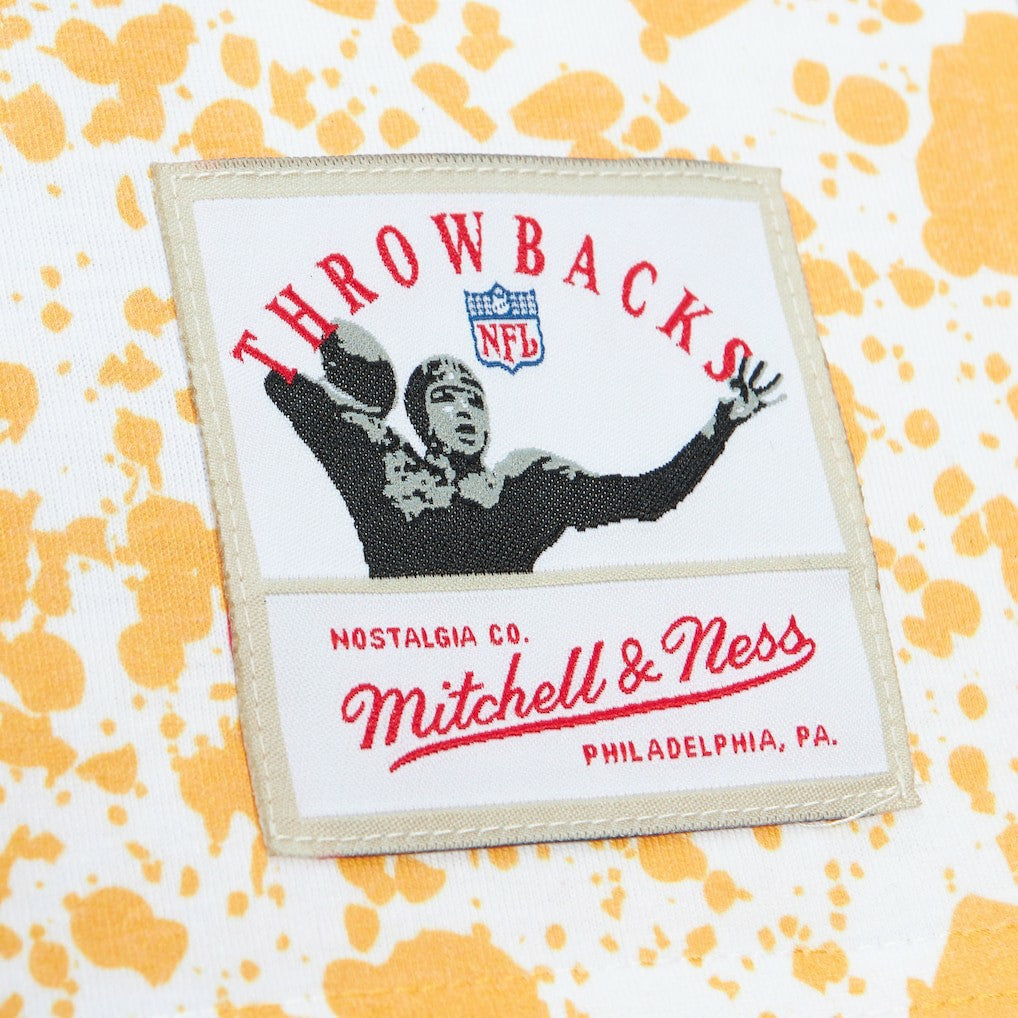 Pittsburgh Steelers Team Burst Sublimated T-Shirt - White - Mitchell & Ness