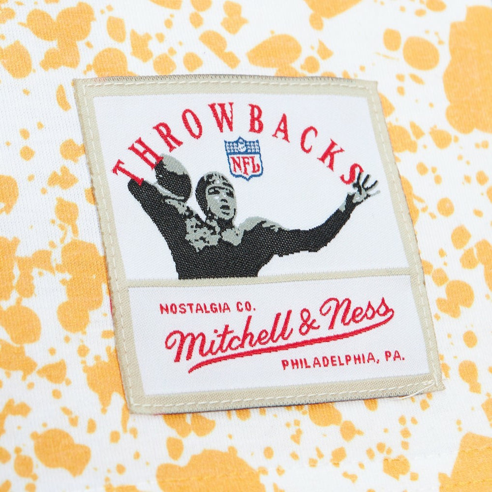 Pittsburgh Steelers Team Burst Sublimated T-Shirt - White - Mitchell & Ness
