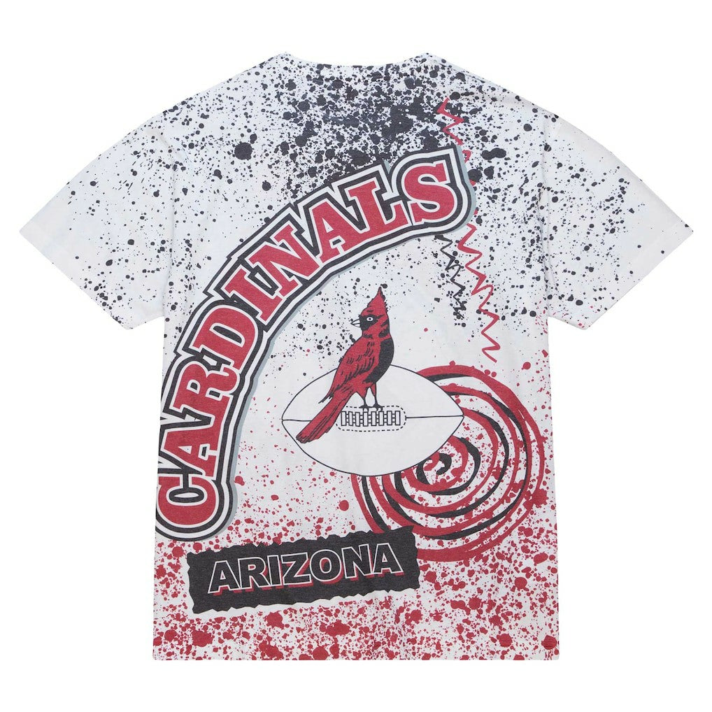 Arizona Cardinals Team Burst Sublimated T-Shirt - White - Mitchell & Ness