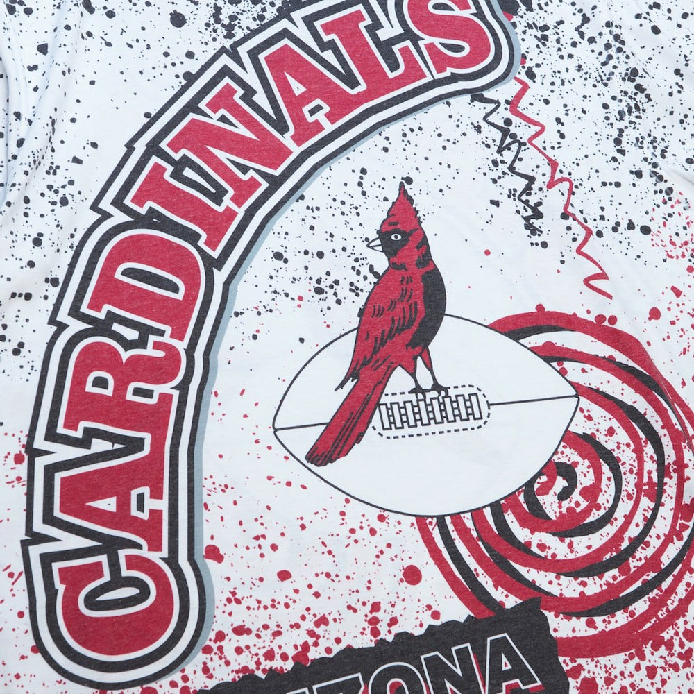 Arizona Cardinals Team Burst Sublimated T-Shirt - White - Mitchell & Ness