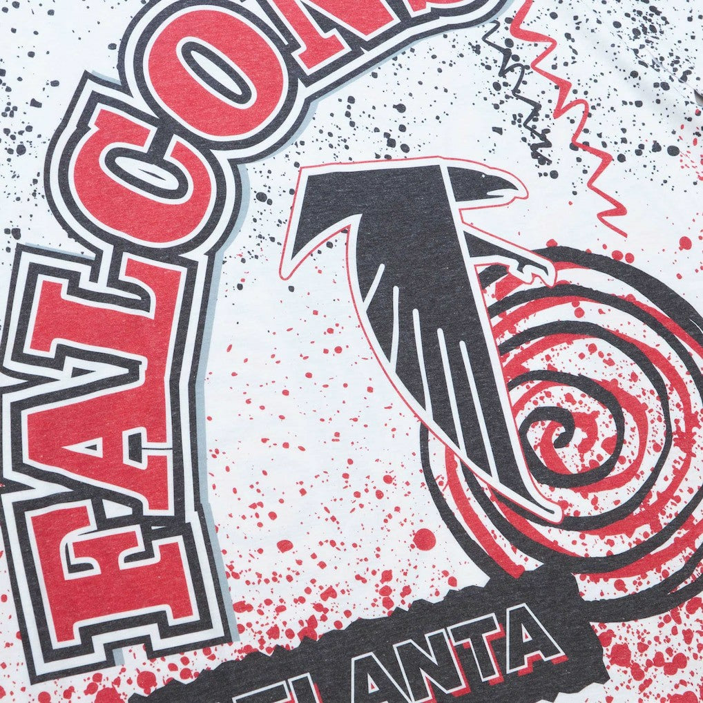 Atlanta Falcons Team Burst Sublimated T-Shirt - White - Mitchell & Ness