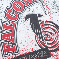 Atlanta Falcons Team Burst Sublimated T-Shirt - White - Mitchell & Ness
