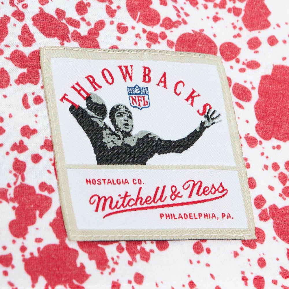 Atlanta Falcons Team Burst Sublimated T-Shirt - White - Mitchell & Ness