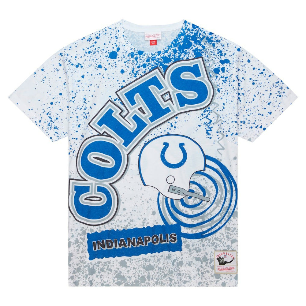 Indianapolis Colts Team Burst Sublimated T-Shirt - White - Mitchell & Ness