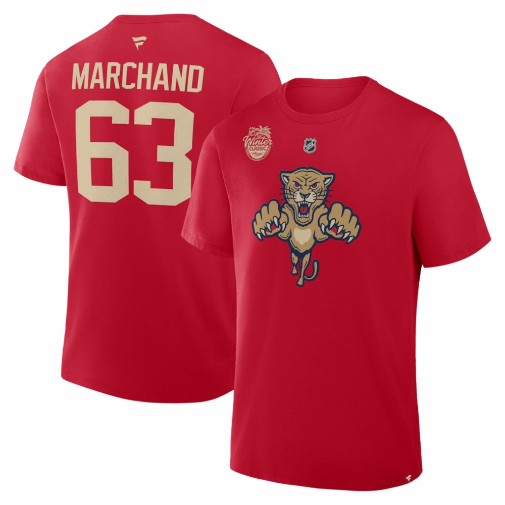 Brad Marchand Florida Panthers Fanatics 2026 NHL Winter Classic Authentic Stack Name & Number T-Shirt - Red | Fanatics on sale
