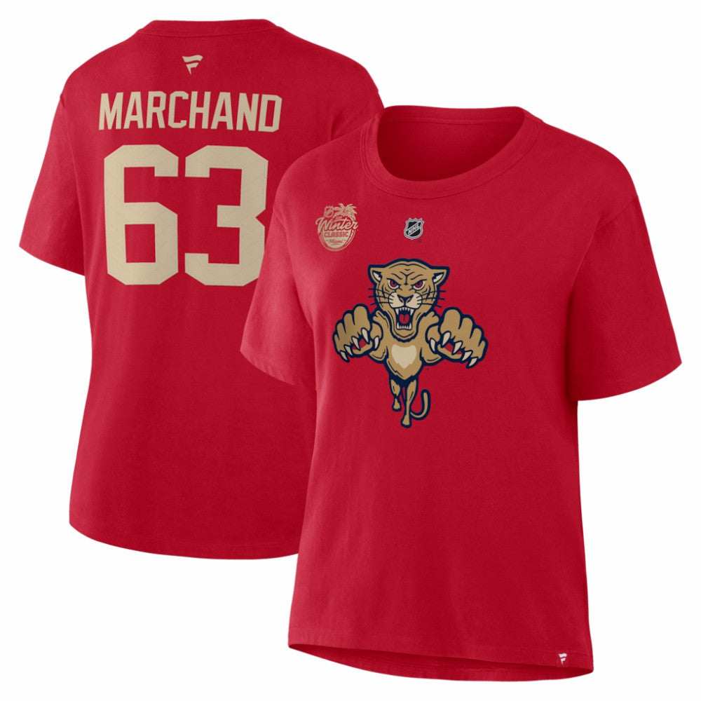 Brad Marchand Florida Panthers Fanatics Women's 2026 NHL Winter Classic Authentic Stack Name & Number T-Shirt - Red | Fanatics discount