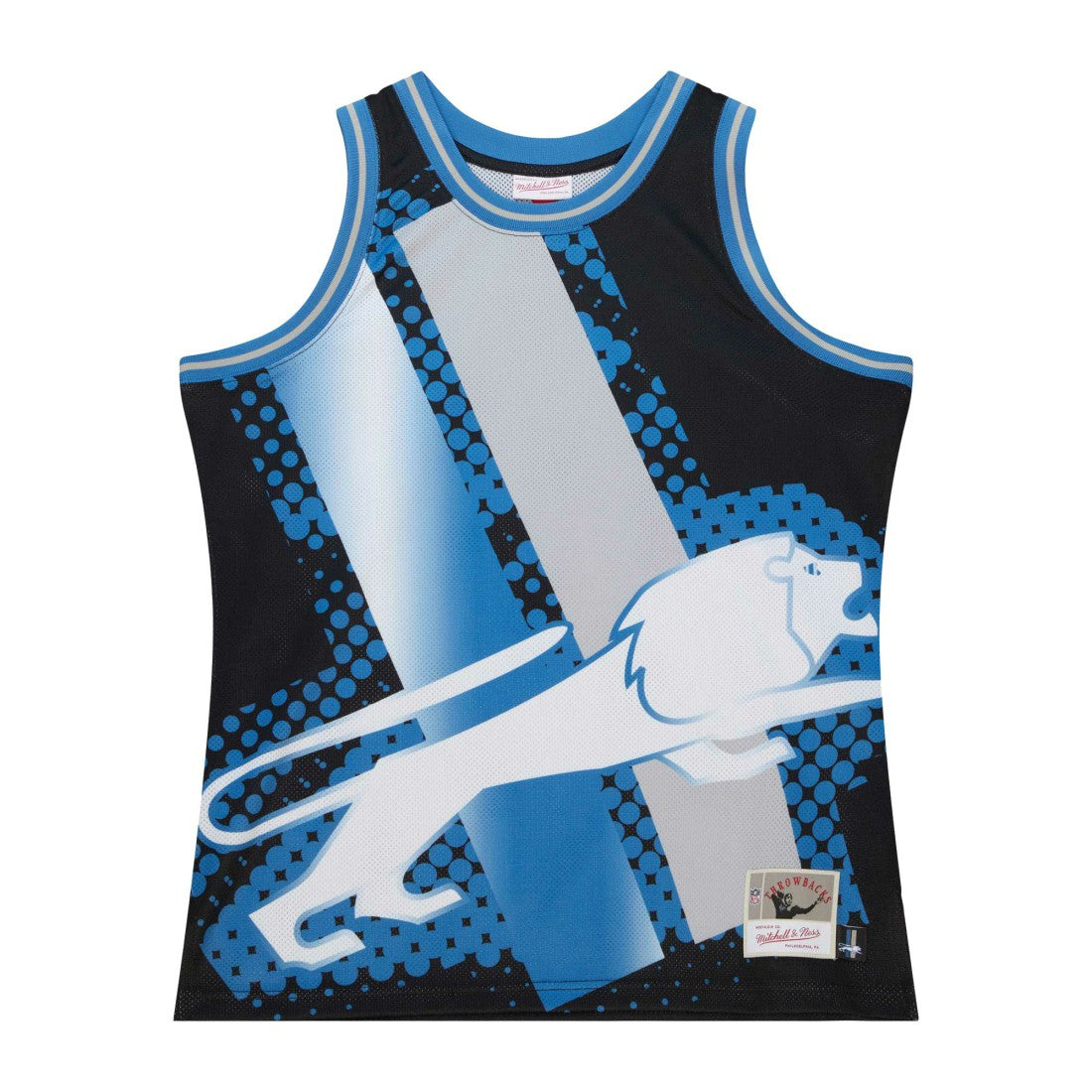 Detroit Lions Big Face 7.0 Fashion Tank Top - Black - Mitchell & Ness