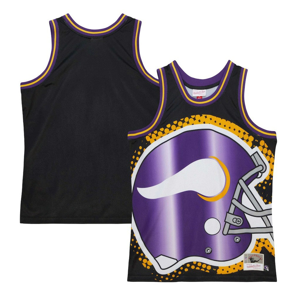 Minnesota Vikings Big Face 7.0 Fashion Tank Top - Black - Mitchell & Ness