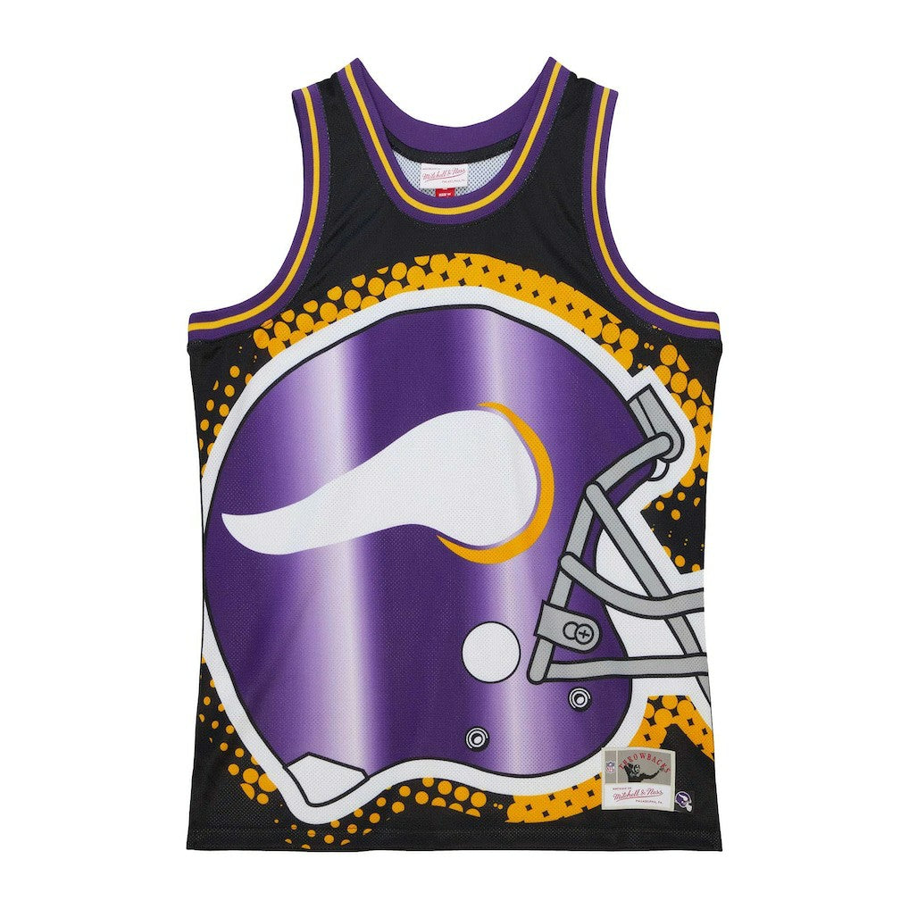 Minnesota Vikings Big Face 7.0 Fashion Tank Top - Black - Mitchell & Ness