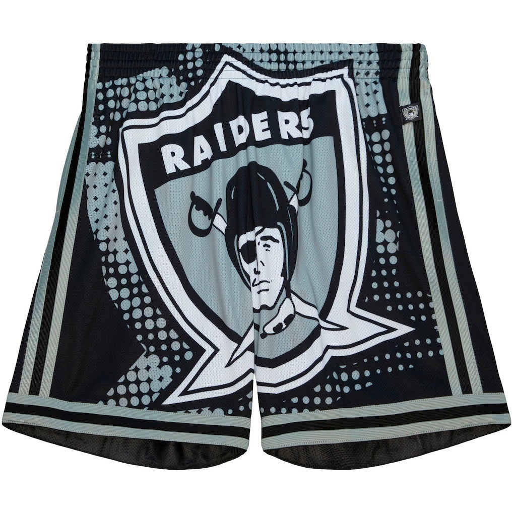 Las Vegas Raiders Big Face 7.0 Fashion Shorts - Black - Mitchell & Ness