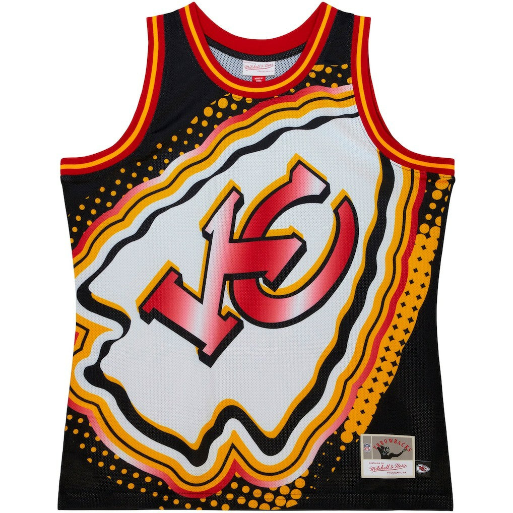 Kansas City Chiefs Big Face 7.0 Fashion Tank Top - Black - Mitchell & Ness