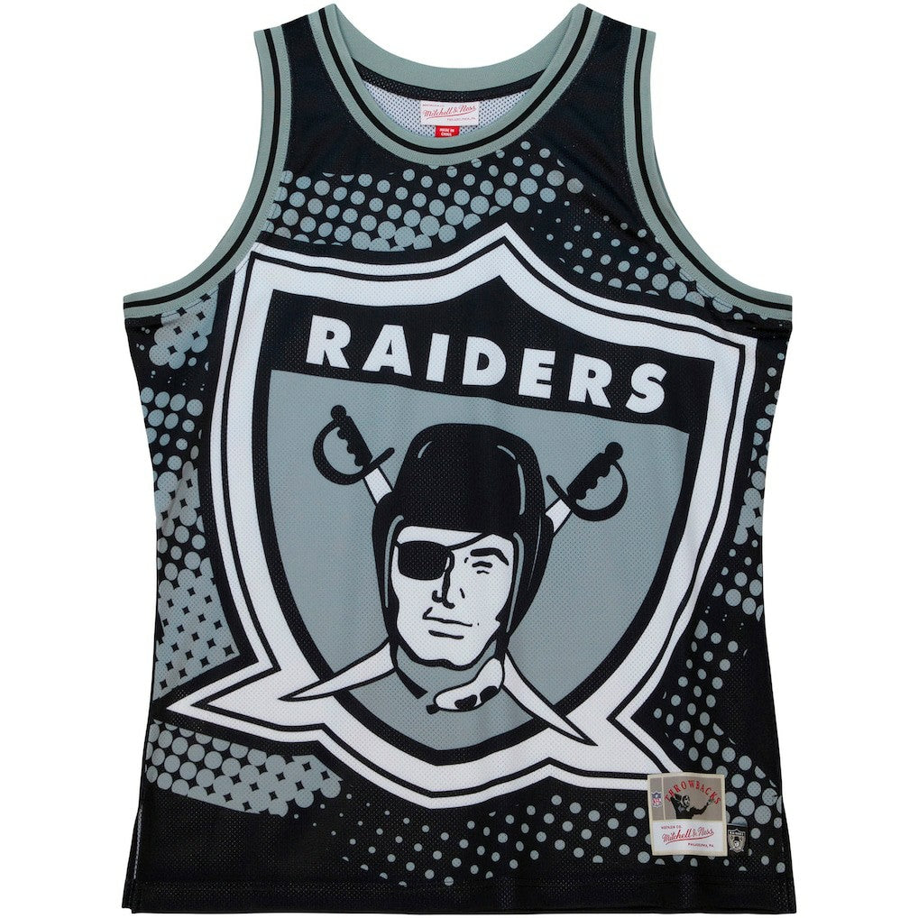 Las Vegas Raiders Big Face 7.0 Fashion Tank Top - Black - Mitchell & Ness