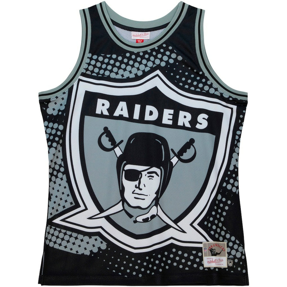 Las Vegas Raiders Big Face 7.0 Fashion Tank Top - Black - Mitchell & Ness