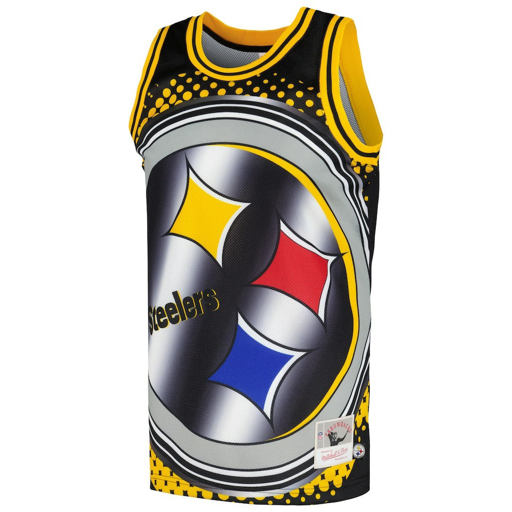 Pittsburgh Steelers Big Face 7.0 Fashion Tank Top - Black - Mitchell & Ness