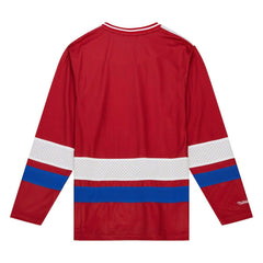 Buffalo Bills Women's Big Face 7.0 Long Sleeve Jersey T-Shirt - Red - Mitchell & Ness