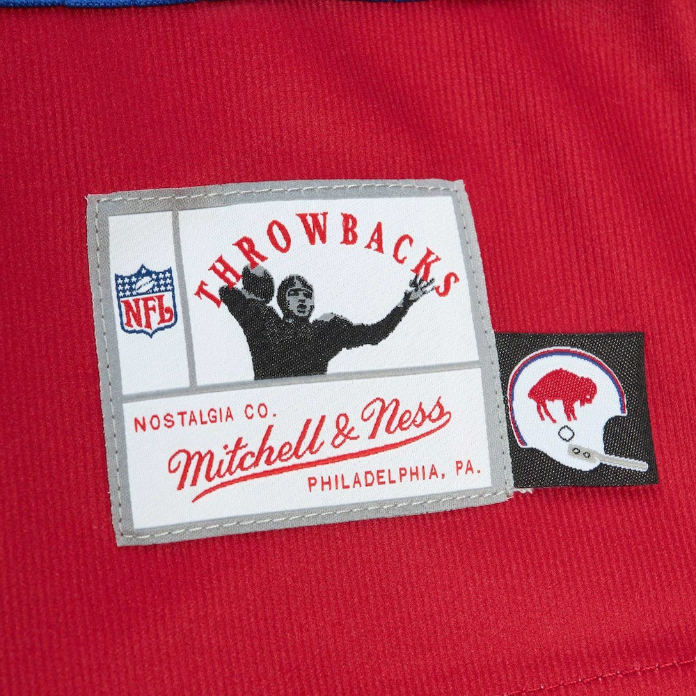 Buffalo Bills Women's Big Face 7.0 Long Sleeve Jersey T-Shirt - Red - Mitchell & Ness
