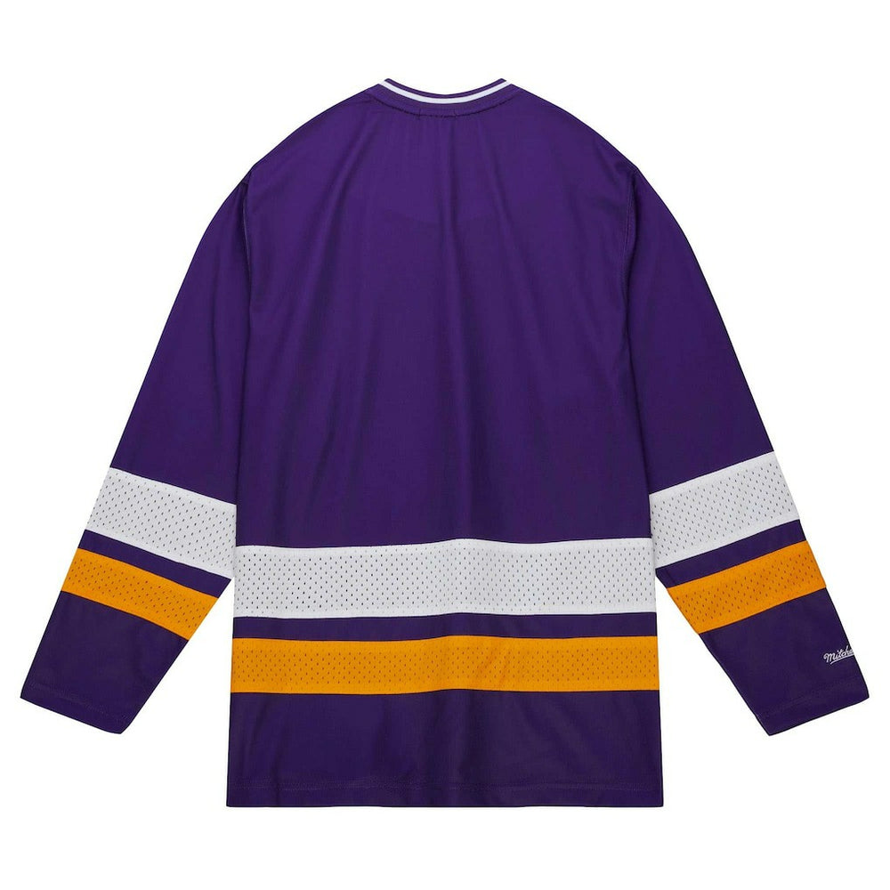 Minnesota Vikings Women's Big Face 7.0 Long Sleeve Jersey T-Shirt - Purple - Mitchell & Ness
