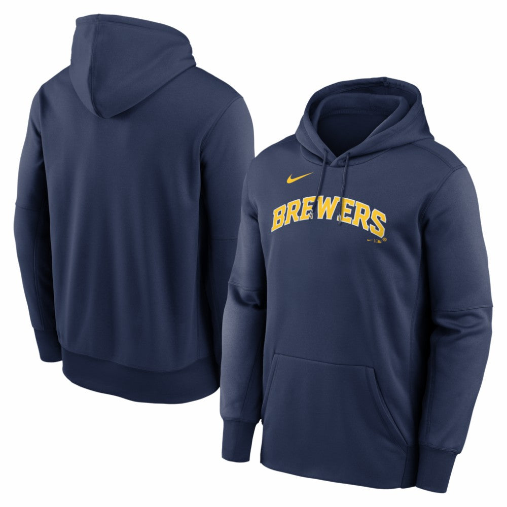 Milwaukee Brewers Nike Primary Wordmark Therma Hoodie Online