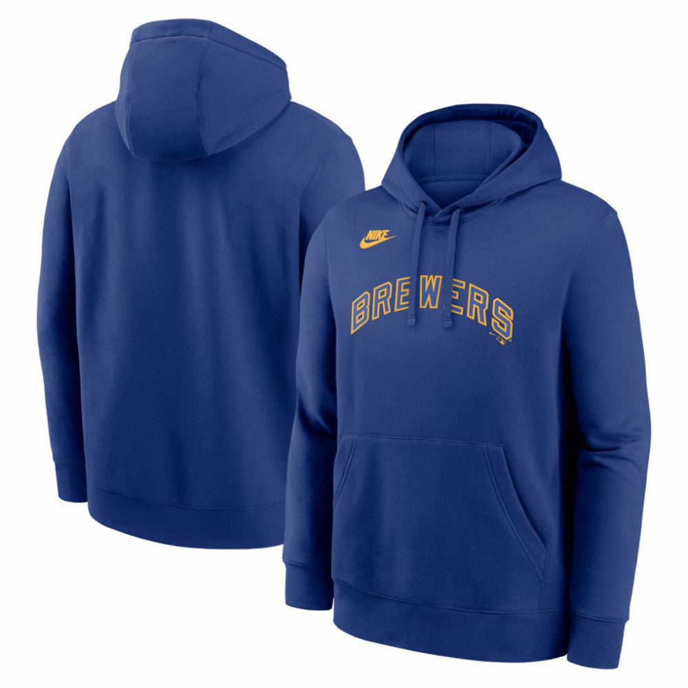 Milwaukee Brewers Nike Cooperstown Collection Wordmark Club Hoodie Near Me