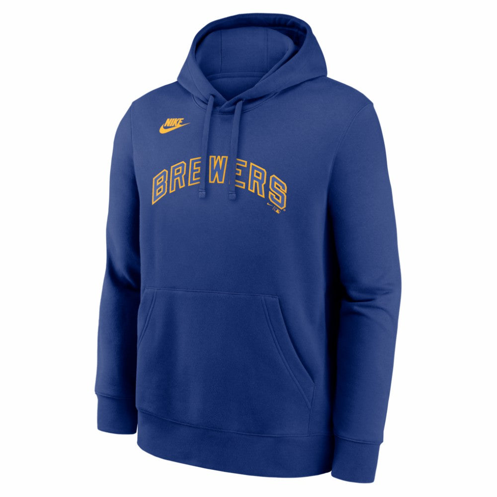 Milwaukee Brewers Nike Cooperstown Collection Wordmark Club Hoodie Near Me