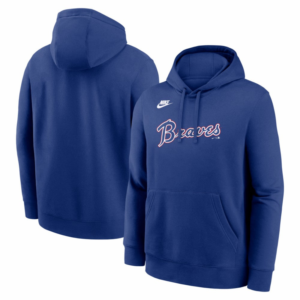 Atlanta Braves Nike Cooperstown Collection Wordmark Club Hoodie Sale