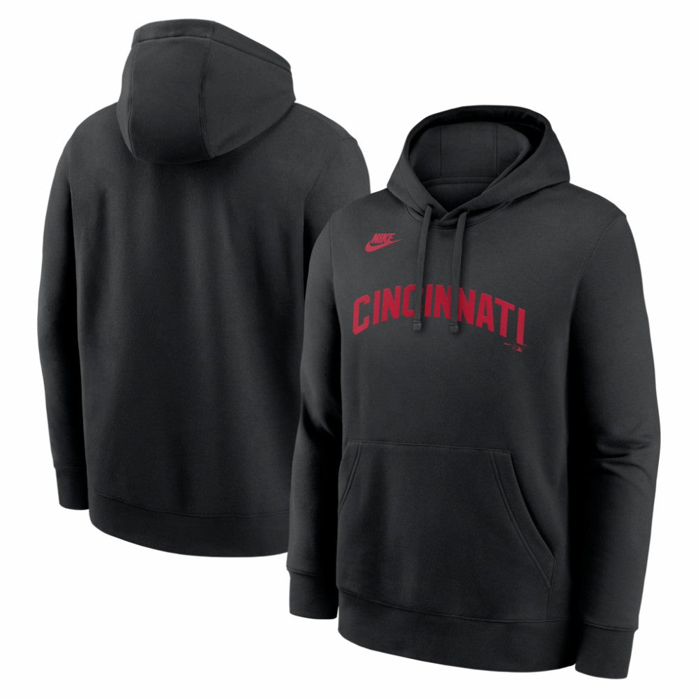 Cincinnati Reds Nike Cooperstown Collection Wordmark Club Hoodie Sale