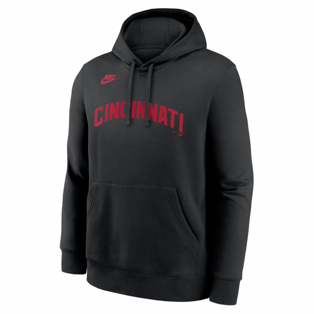 Cincinnati Reds Nike Cooperstown Collection Wordmark Club Hoodie Sale