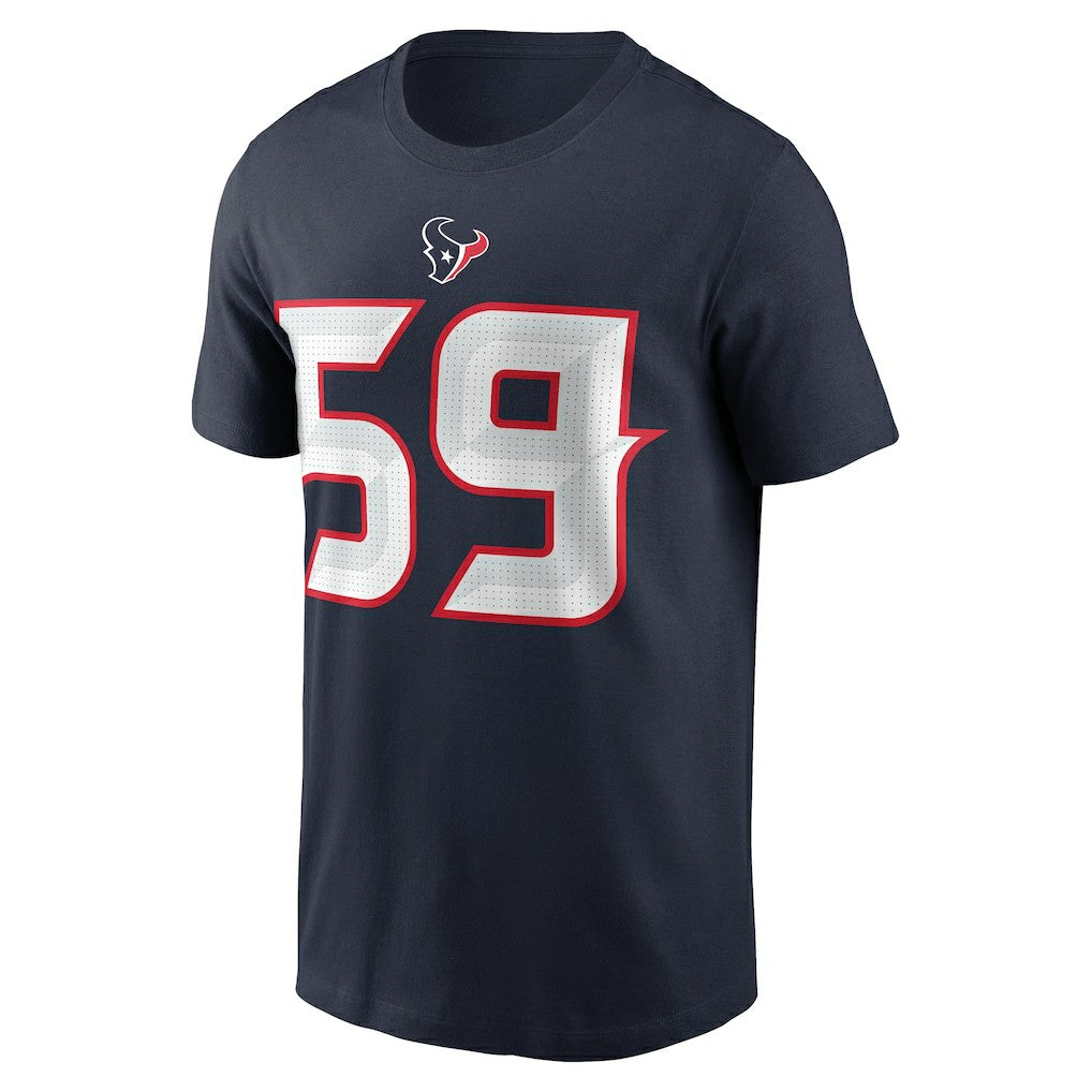DeMeco Ryans Houston Texans Retired Player Name & Number T-Shirt - Navy - Nike