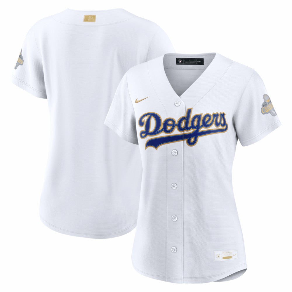 Los Angeles Dodgers Nike Women's 2026 Gold Collection Stadium Jersey for sale