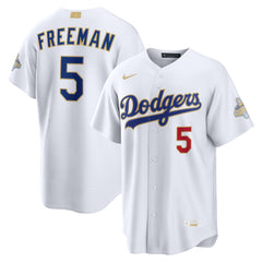 Freddie Freeman Los Angeles Dodgers Nike 2026 Gold Collection Stadium Jersey Sale