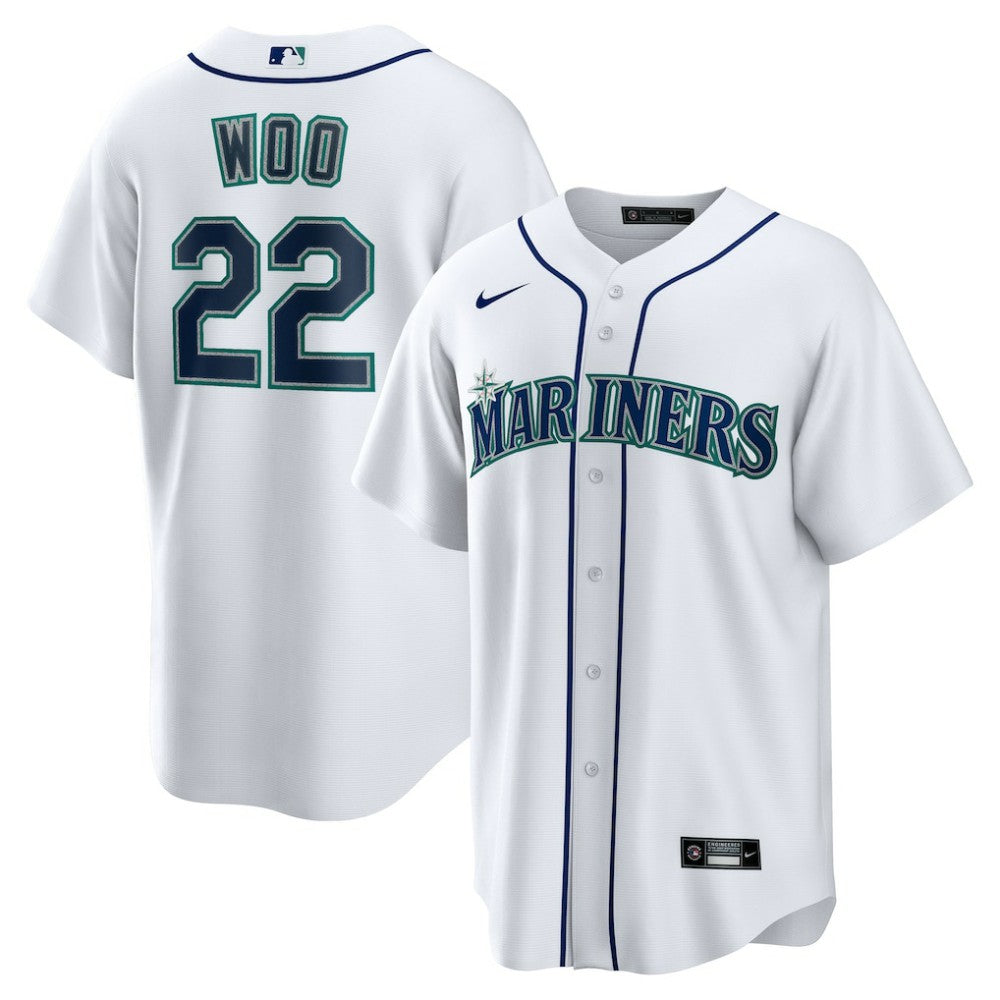Bryan Woo Seattle Mariners Nike Home Replica Jersey Outlet