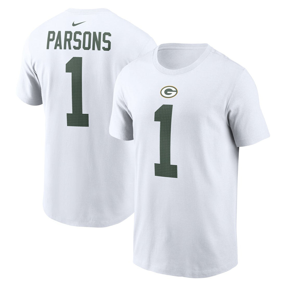 Micah Parsons Green Bay Packers Player Name & Number T-Shirt - White - Nike