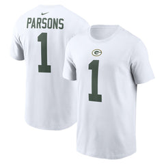 Micah Parsons Green Bay Packers Player Name & Number T-Shirt - White - Nike