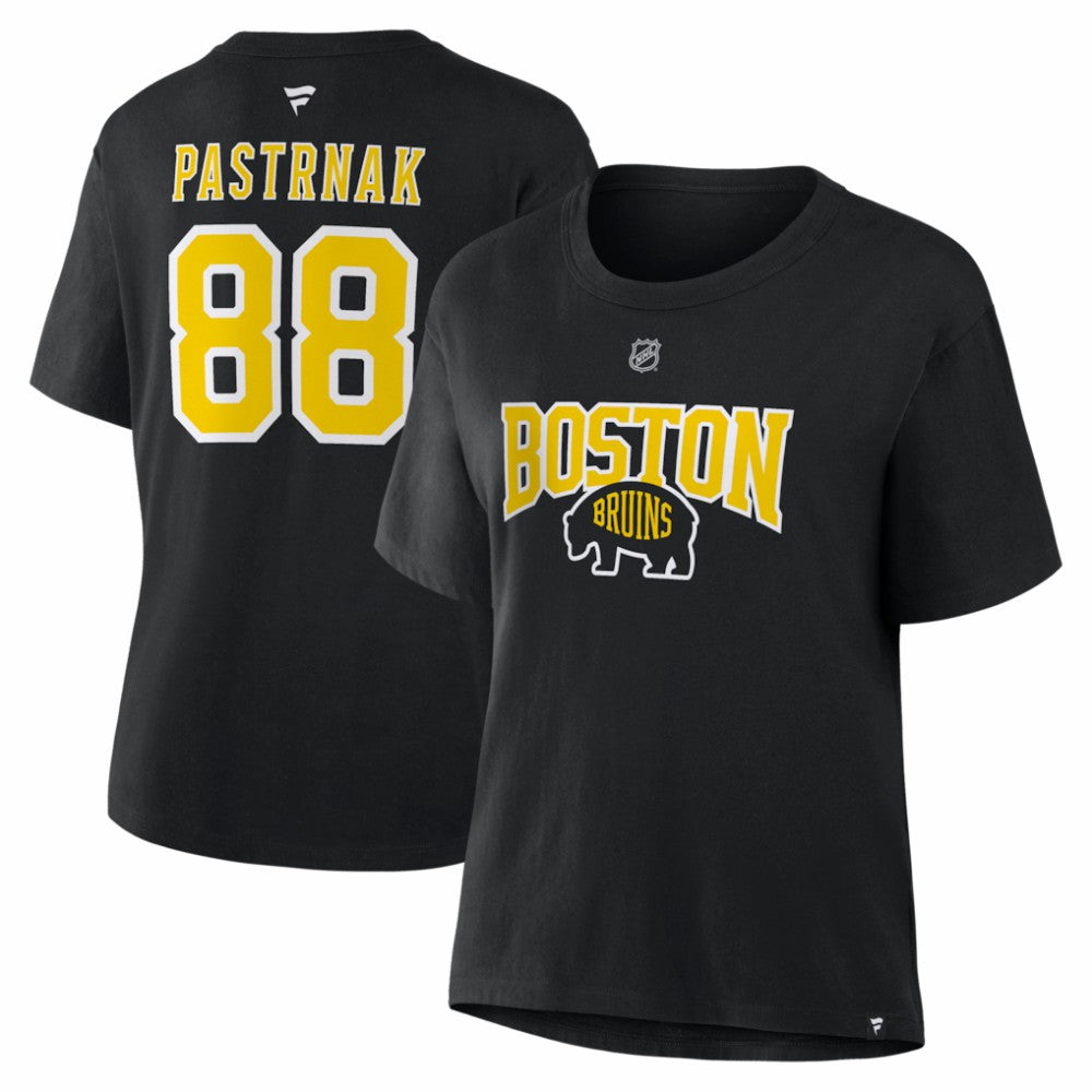 David Pastrnak Boston Bruins Fanatics Women's 2026 NHL Stadium Series Authentic Stack Name & Number T-Shirt - Black | Fanatics sale