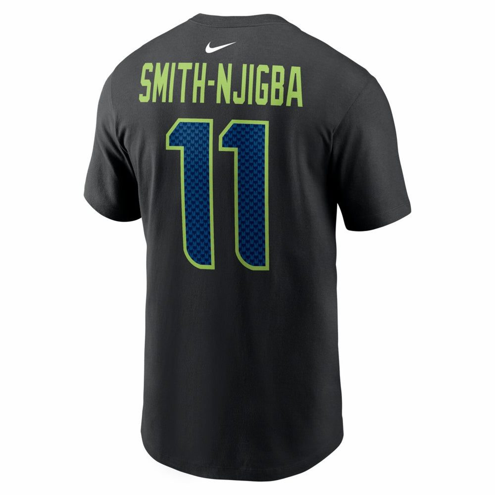 Jaxon Smith-Njigba Seattle Seahawks Carbon Name & Number T-Shirt - Black - Nike