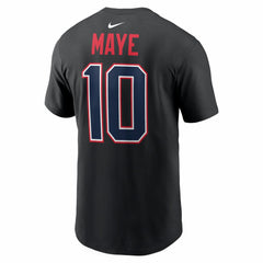 Drake Maye New England Patriots Carbon Name & Number T-Shirt - Black - Nike