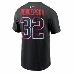 TreVeyon Henderson New England Patriots Carbon Name & Number T-Shirt - Black - Nike