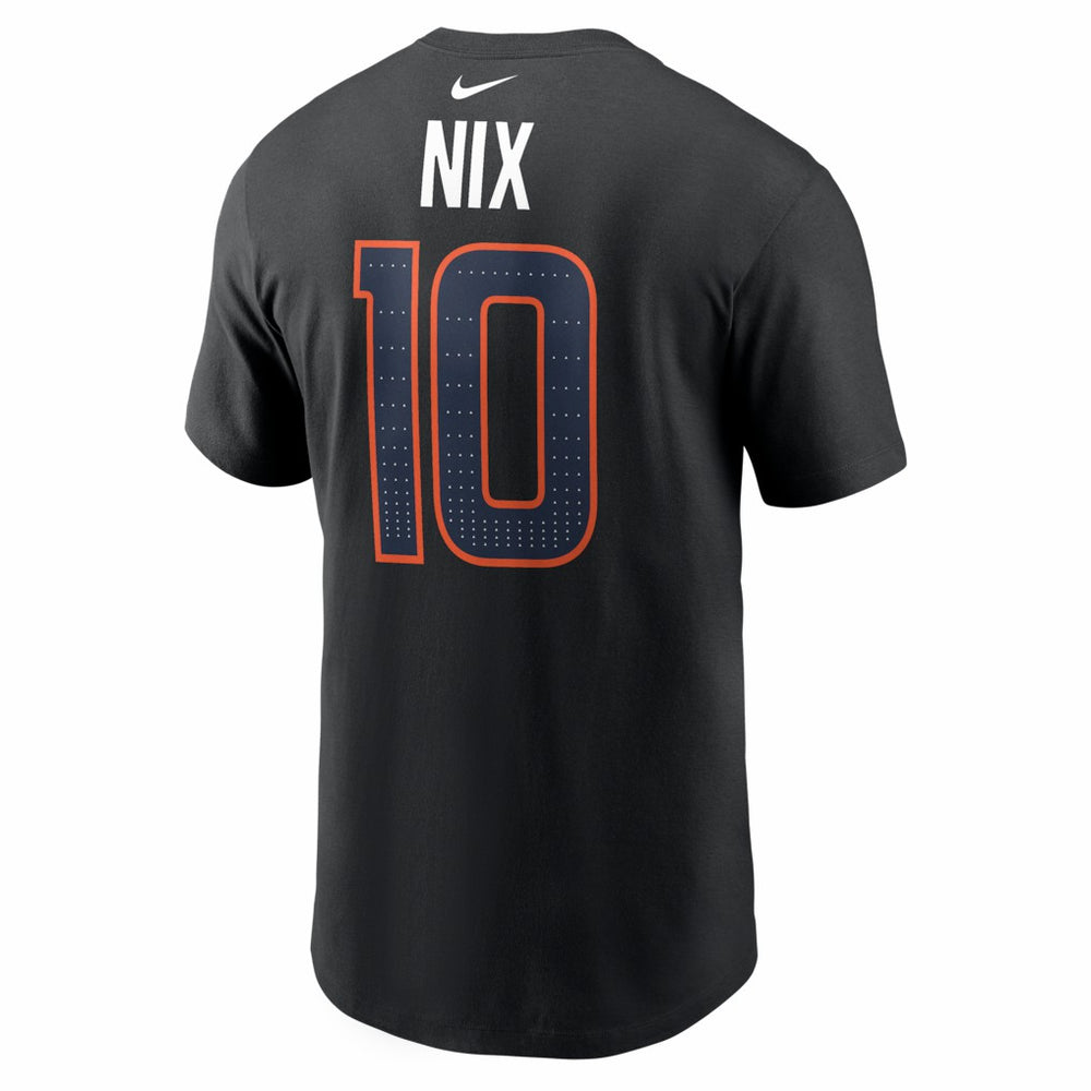 Bo Nix Denver Broncos Carbon Name & Number T-Shirt - Black - Nike