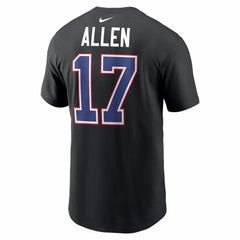 Josh Allen Buffalo Bills Carbon Name & Number T-Shirt - Black - Nike