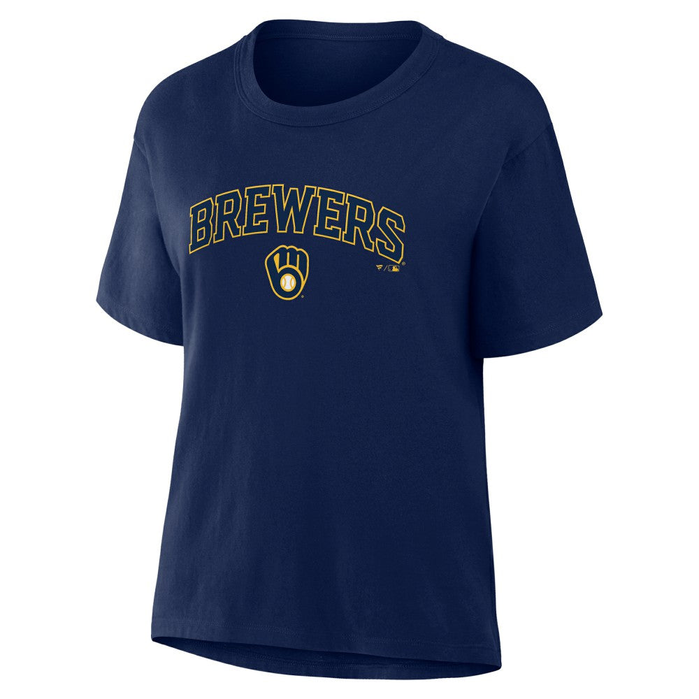 Milwaukee Brewers Fanatics Women's Lockup Legacy T-Shirt Outlet