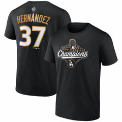 Teoscar Hernández Los Angeles Dodgers Fanatics 2025 World Series Champions Name & Number T-Shirt for sale