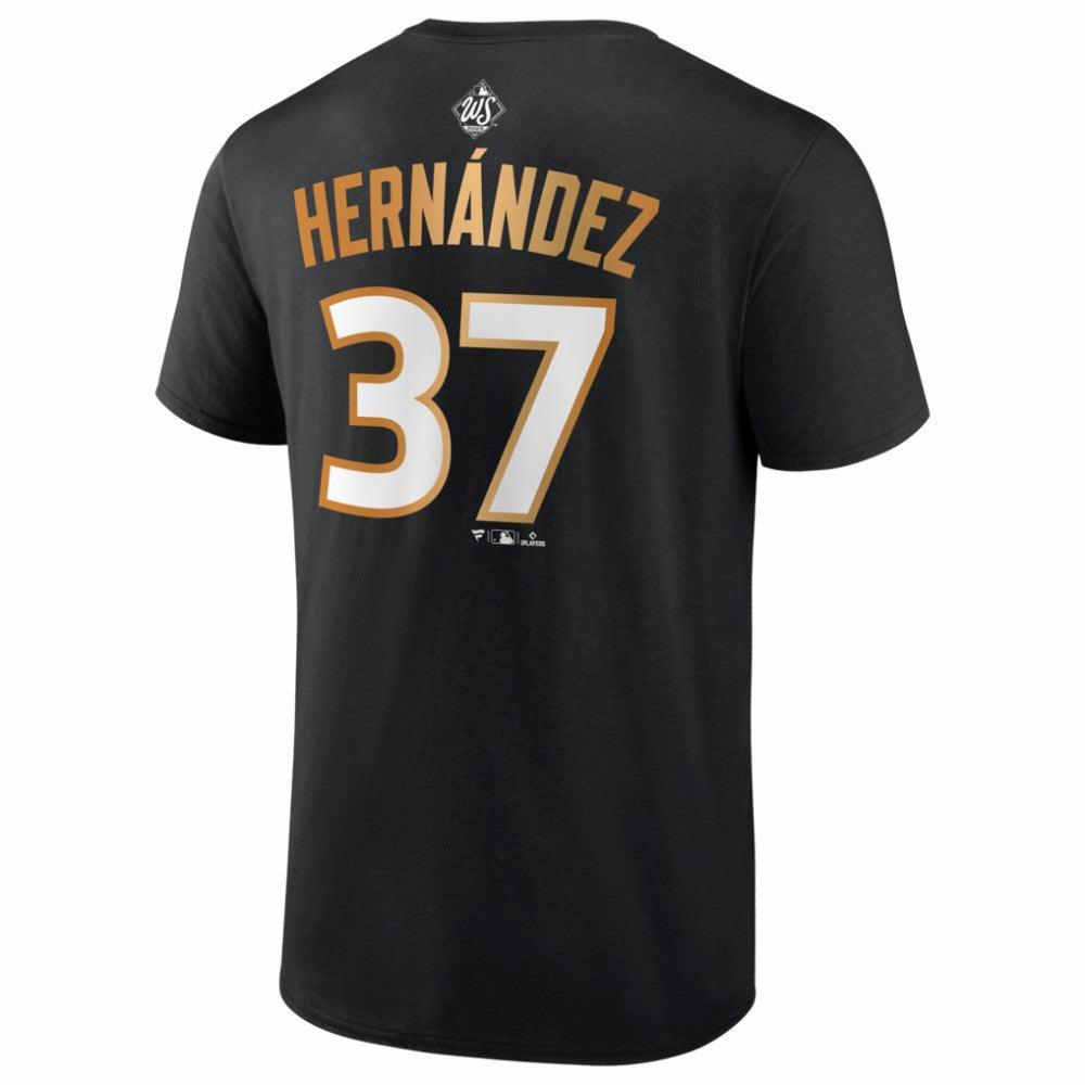 Teoscar Hernández Los Angeles Dodgers Fanatics 2025 World Series Champions Name & Number T-Shirt for sale