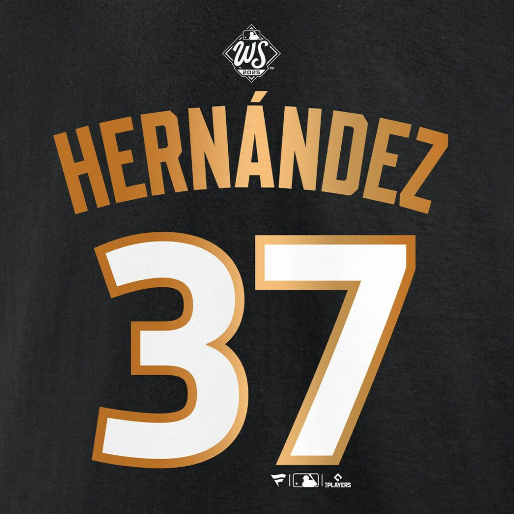 Teoscar Hernández Los Angeles Dodgers Fanatics 2025 World Series Champions Name & Number T-Shirt for sale